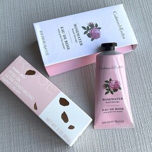 Trader Joe’s ultra moisturizing hand cream + Crabtree eveleyn rose hand cream